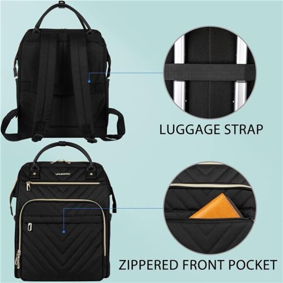 17 Inch Laptop Backpack for Women Men Fashion Computer Work Bag, Large - Picture 4 of 7